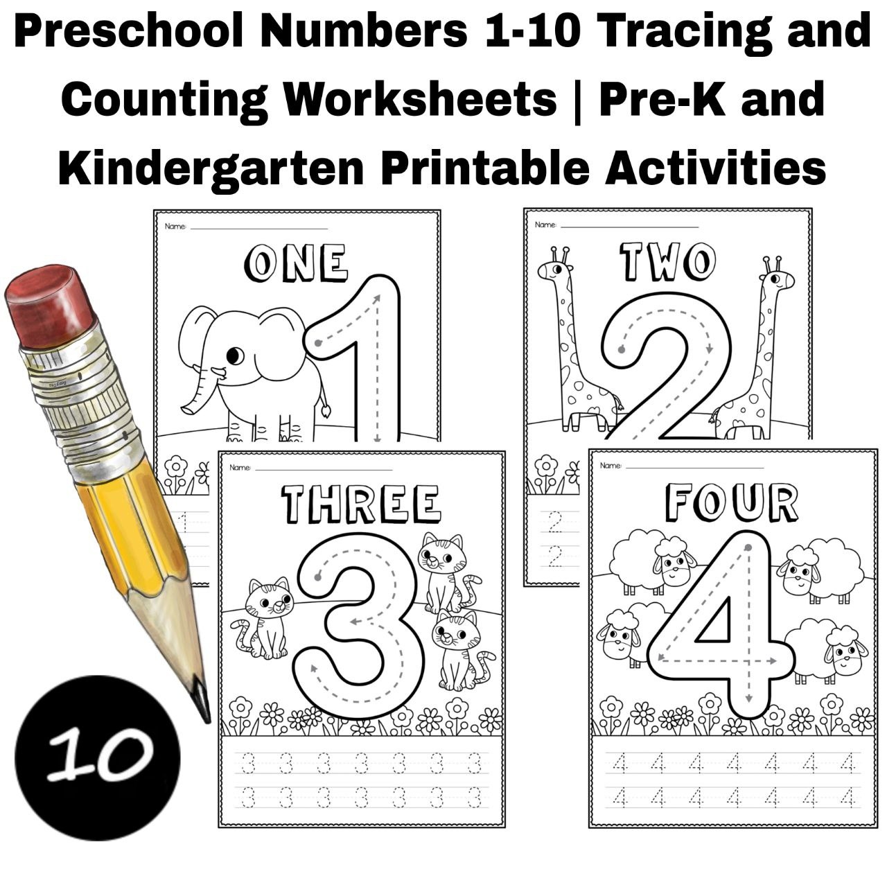 pre k printable worksheets