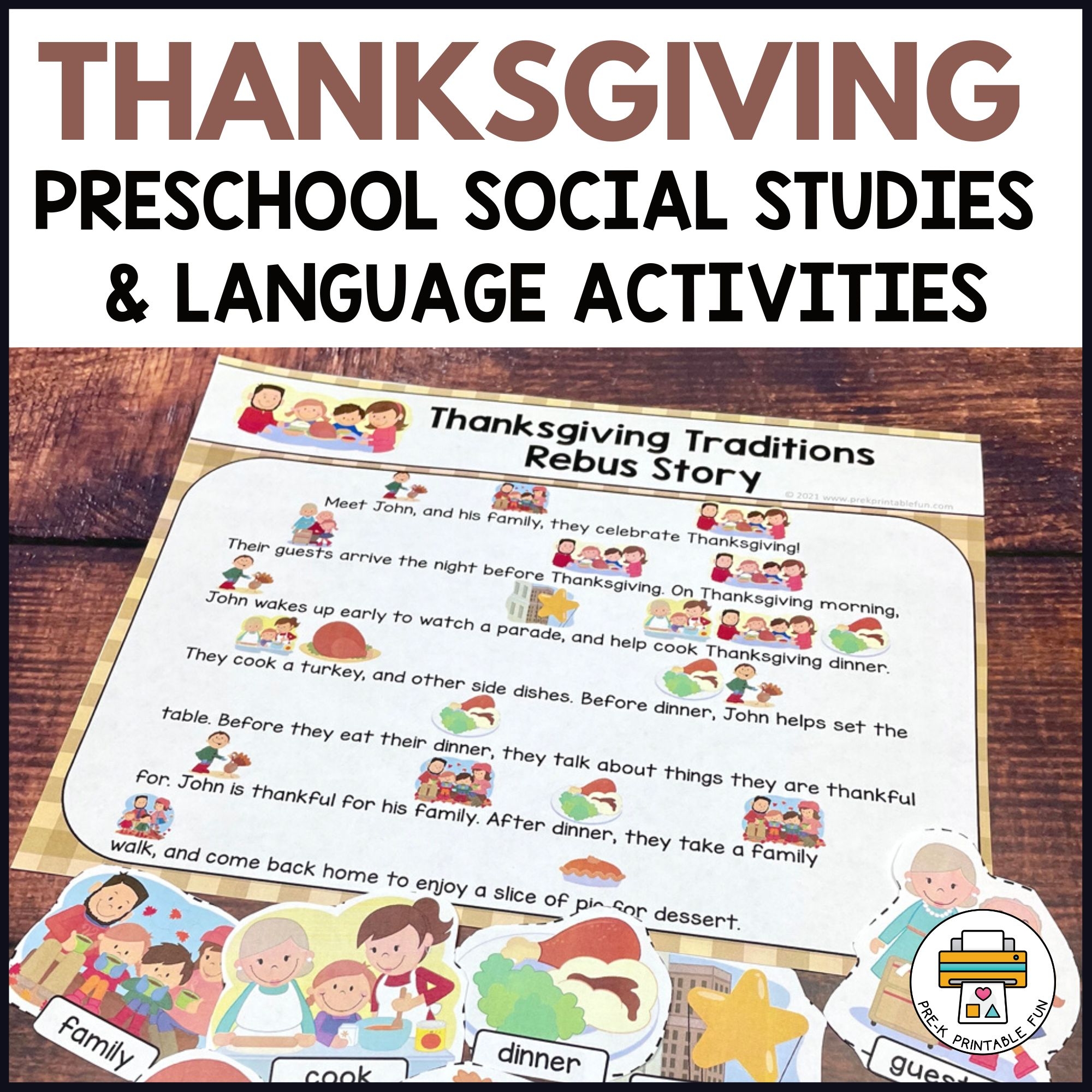 Preschool Thanksgiving Social Studies And Language Activities