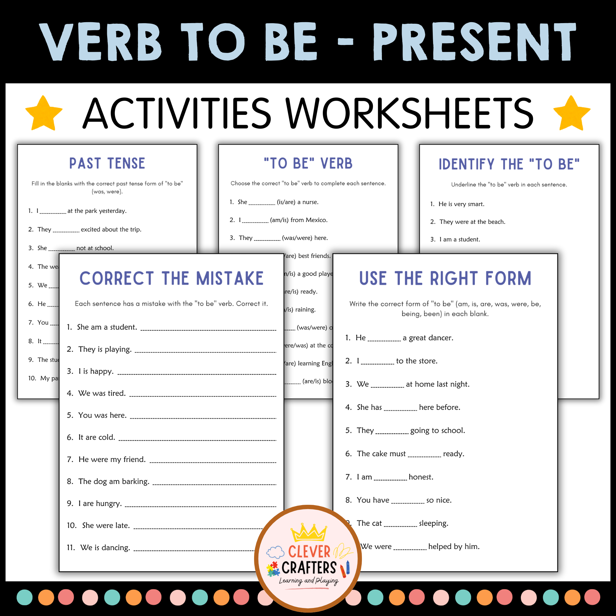 verb to be worksheet verb to be worksheet