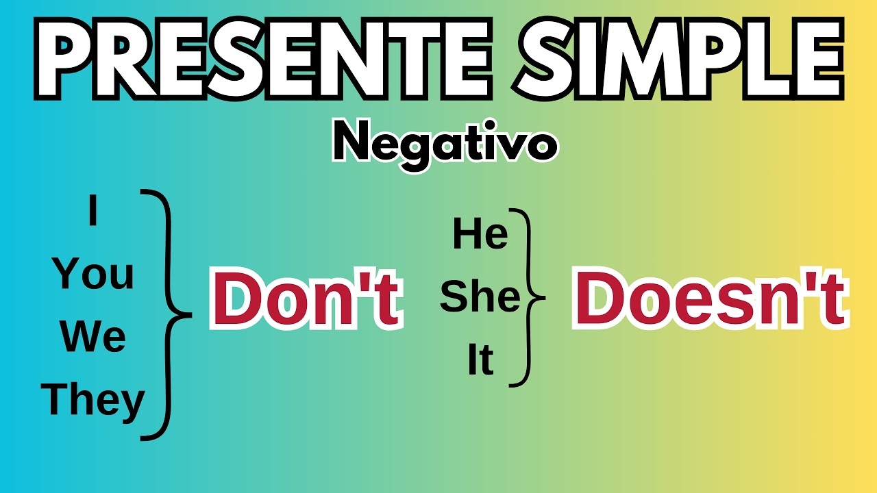 Presente Simple En Ingl s Oraciones Negativas Don t Doesn t YouTube