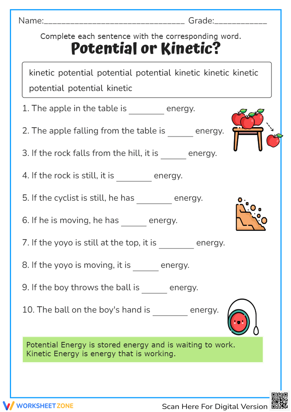 Printable 6th Grade Physics Worksheets