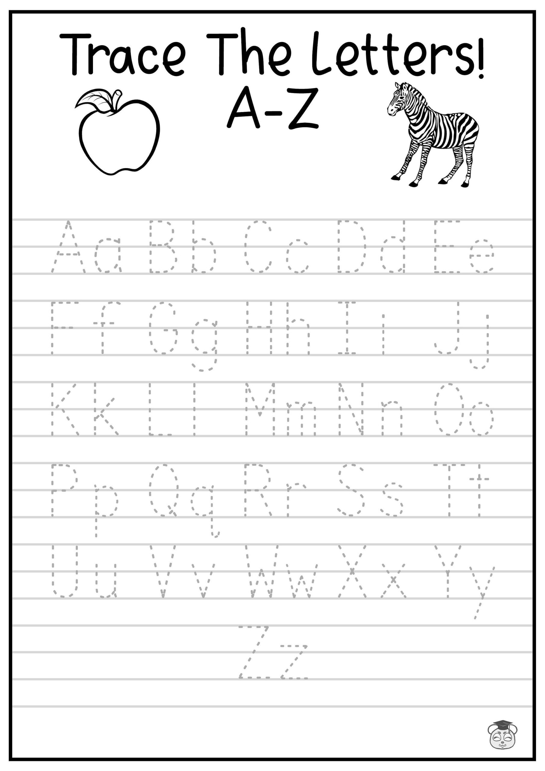 Printable A Z Letter Tracing Worksheet Capital And Lowercase Printable A Z Letter Tracing Worksheet Capital And Lowercase