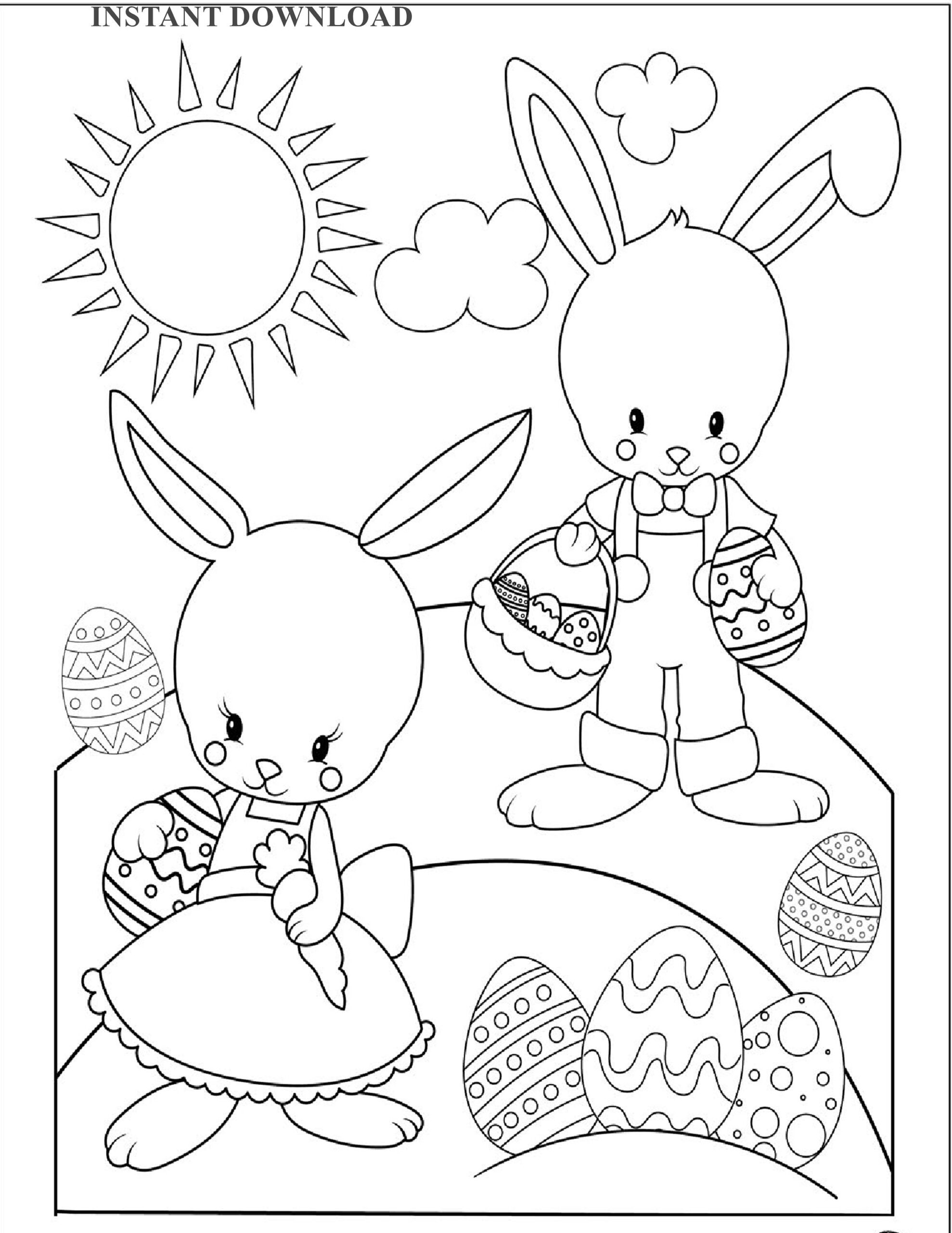kids easter coloring pages