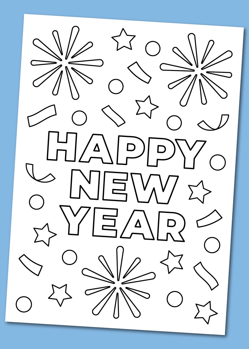 new years coloring