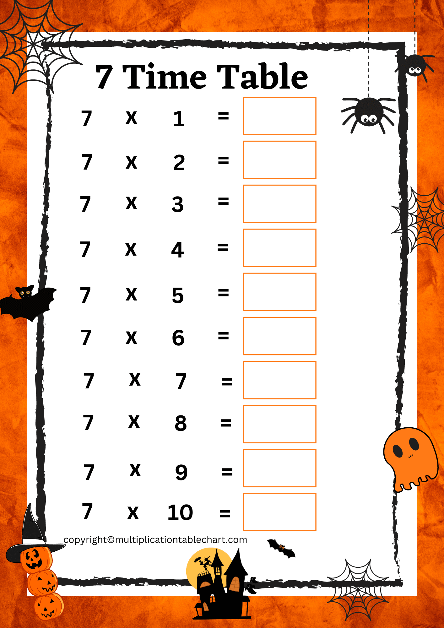 Printable Multiplication Worksheets 7 Times Table Printable Multiplication Worksheets 7 Times Table