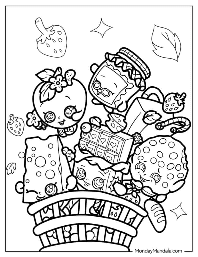 Printable Shopkins Coloring Pages Dibujos Shopkins Coloring Book De Shopkins Dibujos F ciles Para Colorear Shopkins