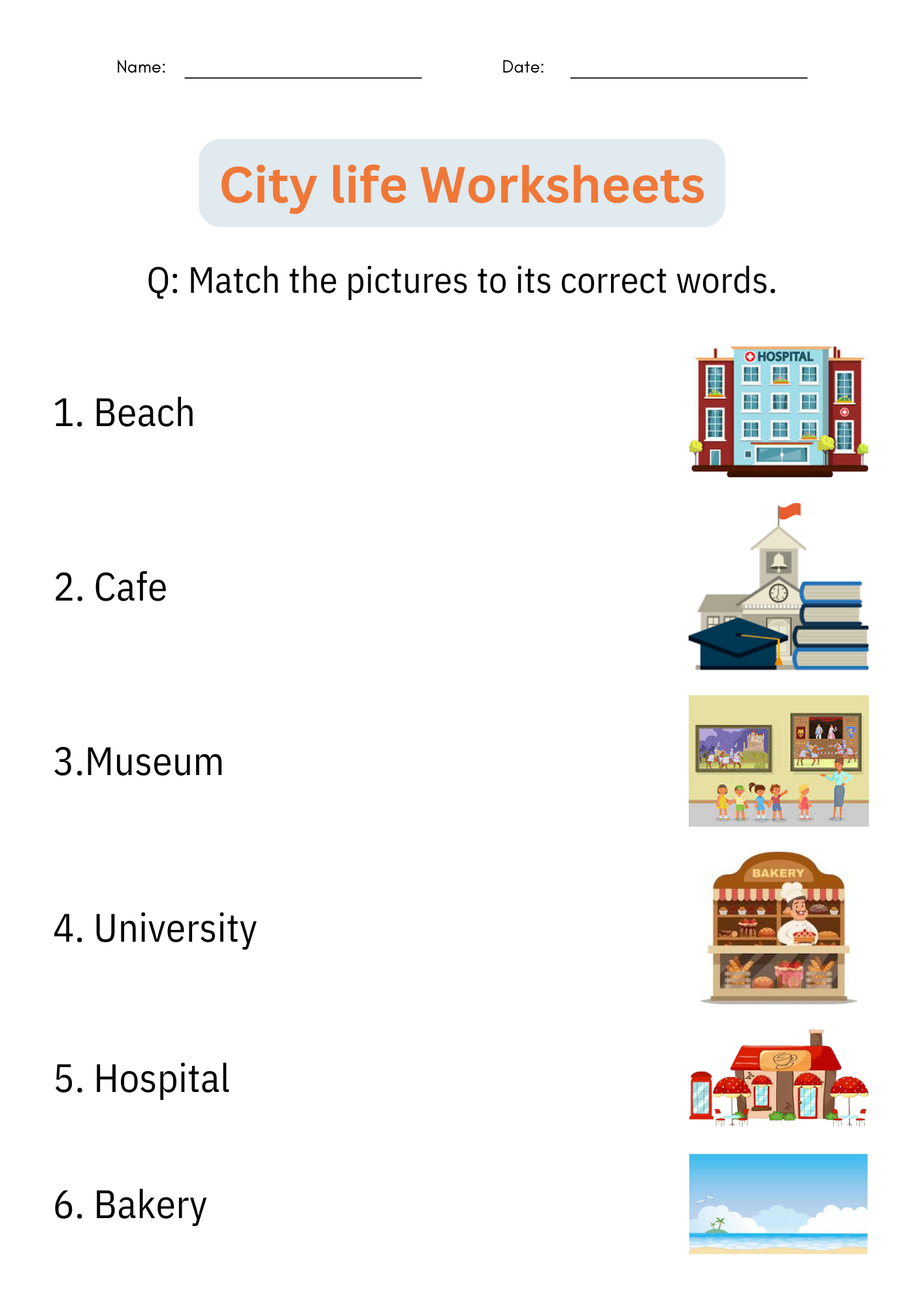 Printable Social Studies City And Village Life Activities Worksheets For Grade 1 Made By Teachers