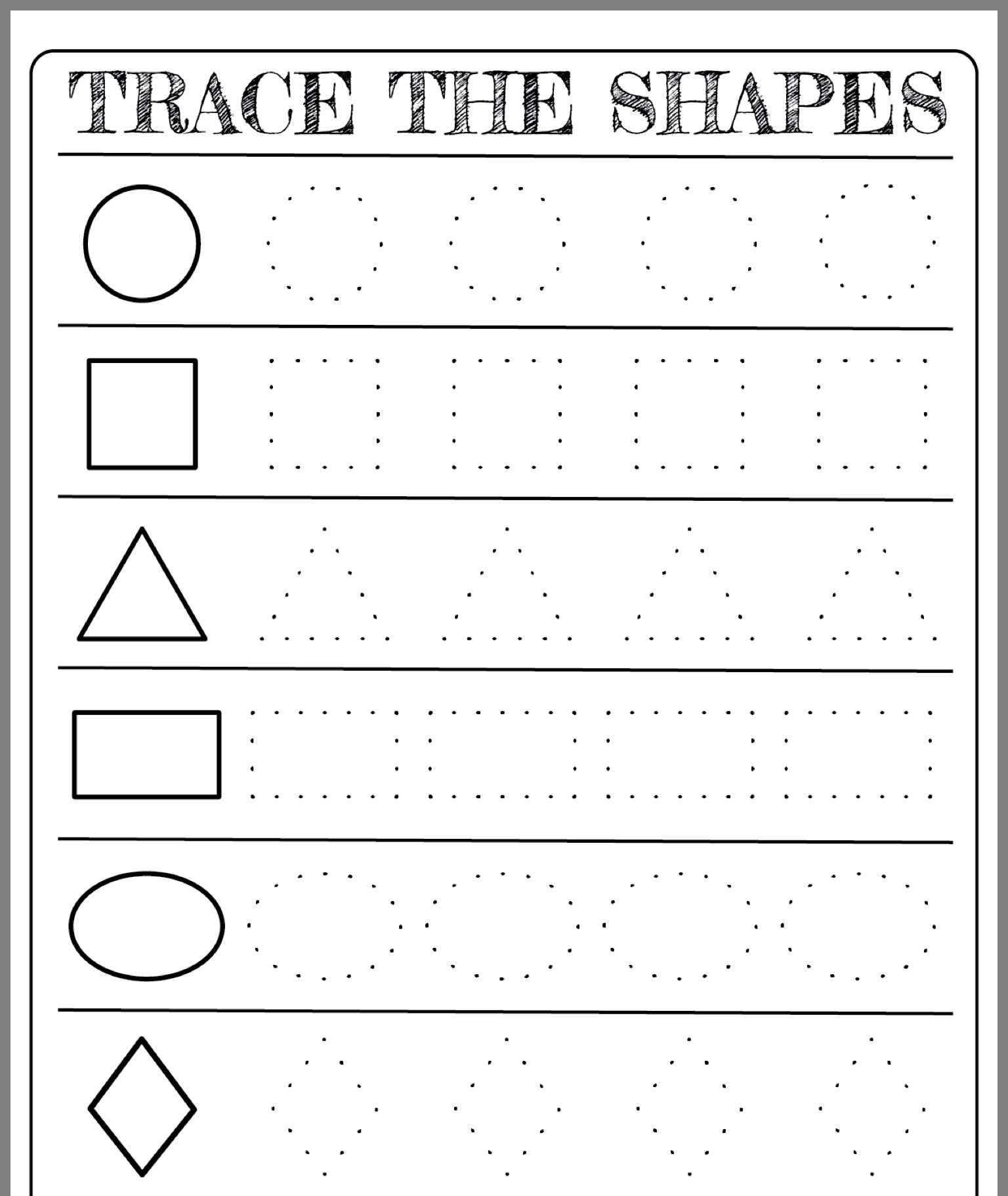 Printable Worksheets For Preschool Free Printable Worksheet