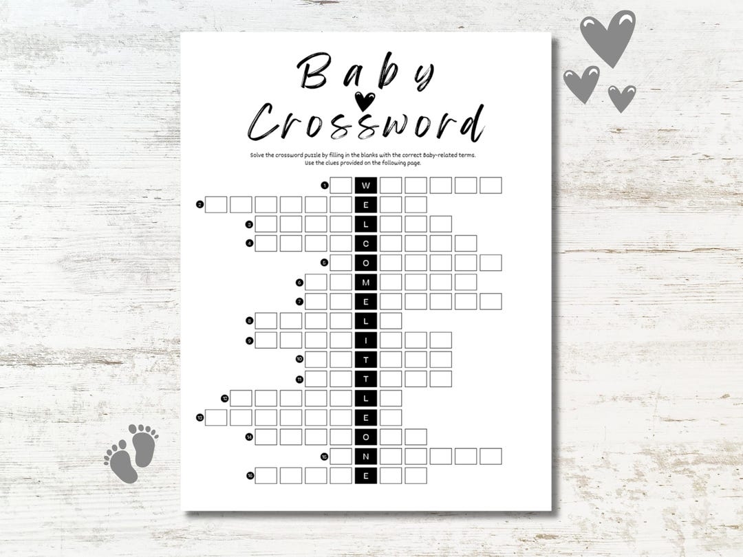 Puzzle Solution Baby Shower Crossword Puzzle Printable Baby Shower Crossword Printable Gender Neutral Baby Shower Game Puzzle Solution Baby Shower Crossword Puzzle Printable Baby Shower Crossword Printable Gender Neutral Baby Shower Game