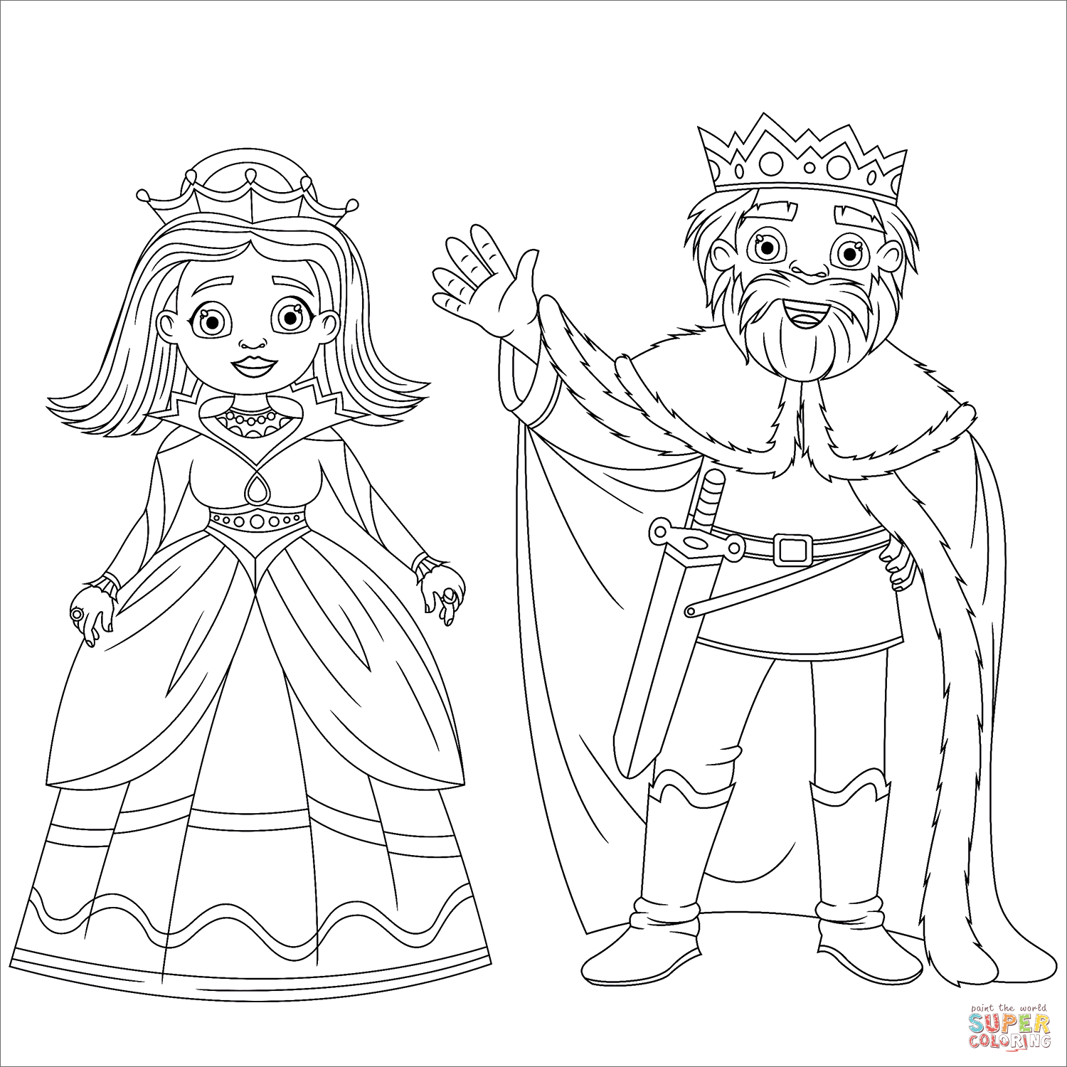 Queen And King Coloring Page Free Printable Queen And King Coloring Page Free Printable