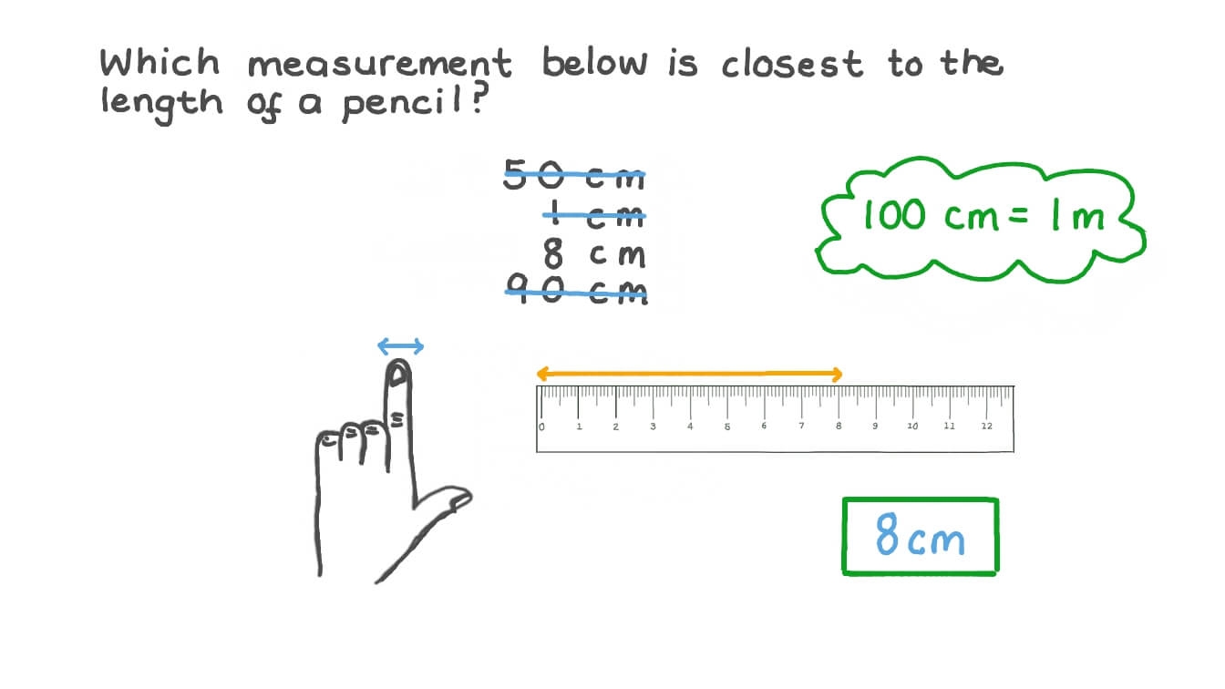 Question Video Identifying The Most Likely Measurement Of An Object Nagwa Question Video Identifying The Most Likely Measurement Of An Object Nagwa