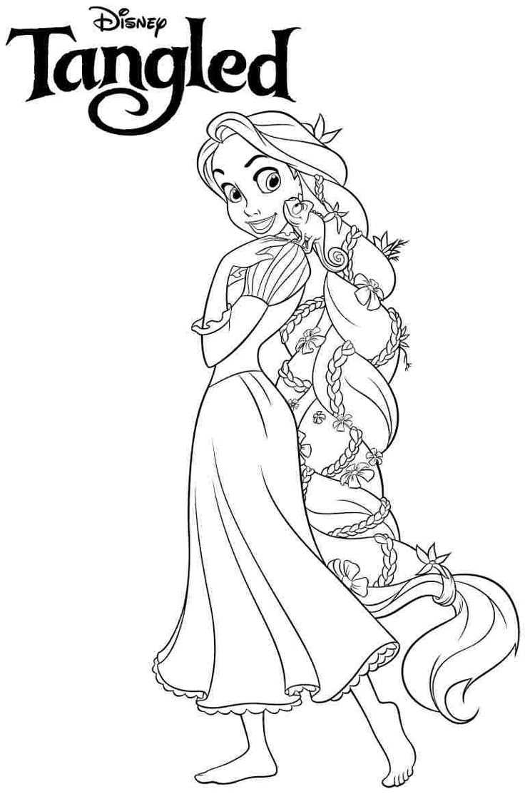 rapunzel coloring book pages