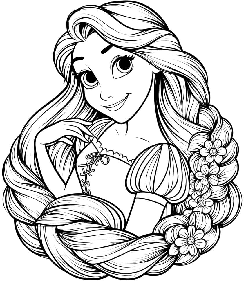 Rapunzel Tangled Coloring Pages 37 Free Sheets