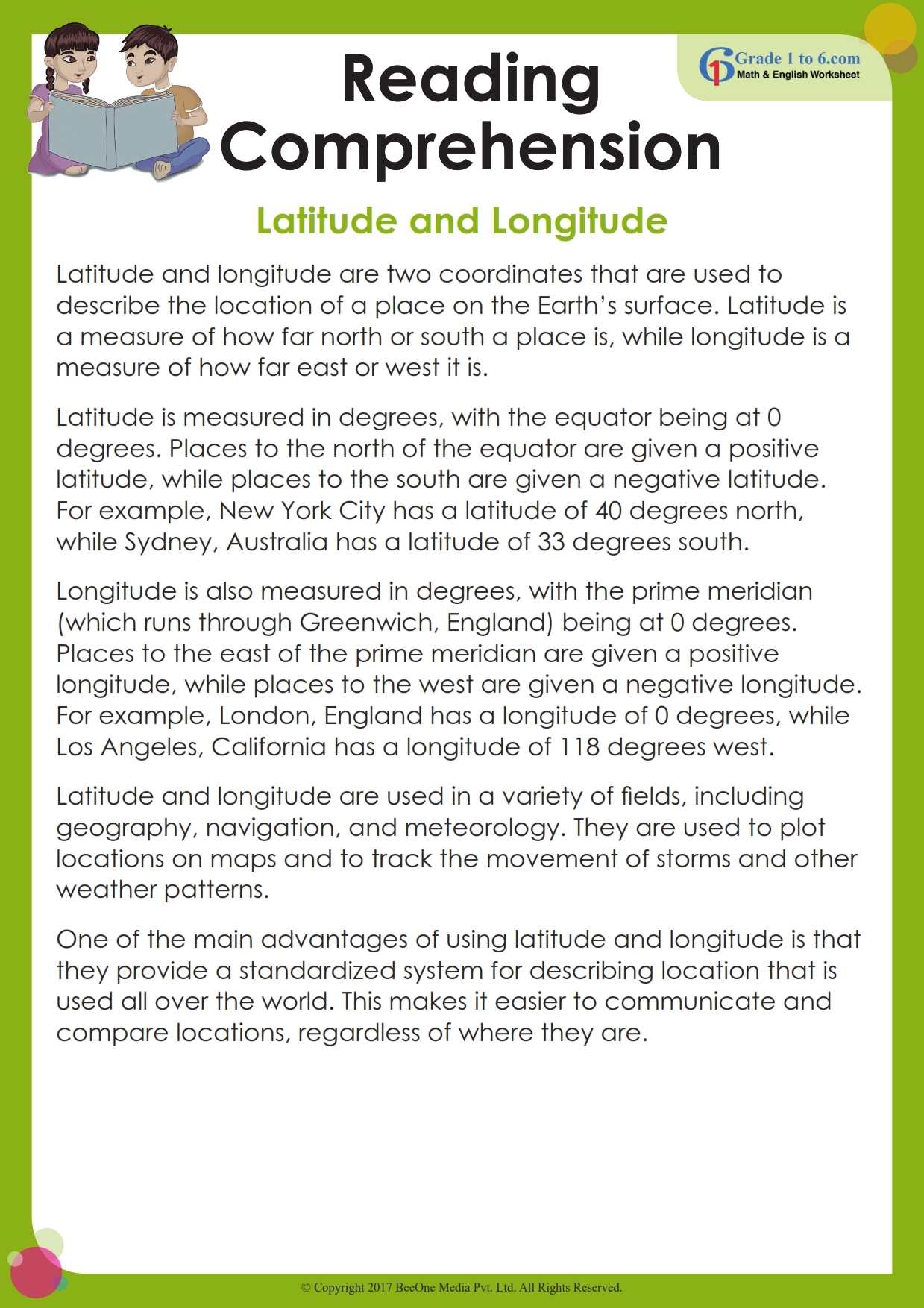 reading comprehension grade 5