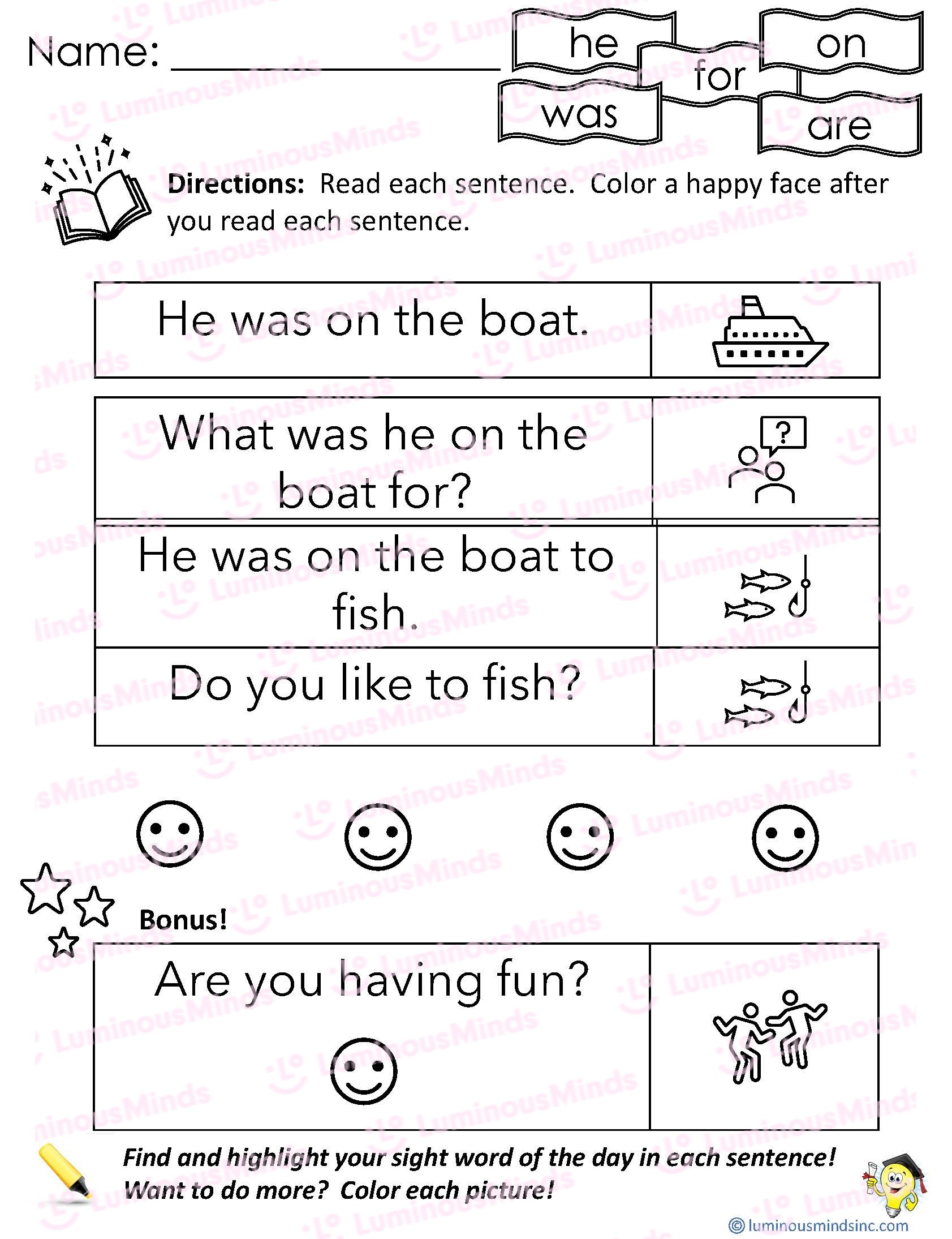 learning to read activity sheets learning to read activity sheets