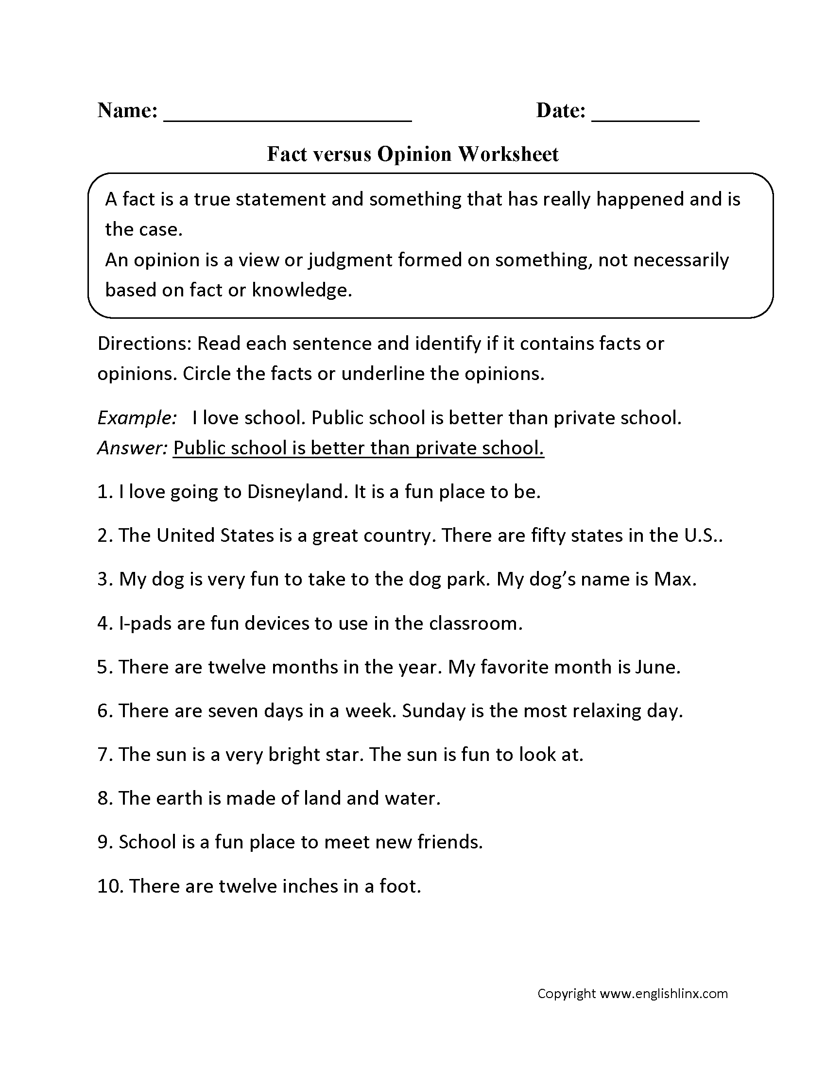 Reading Worksheets Fact And Opinion Worksheets Reading Worksheets Fact And Opinion Worksheets