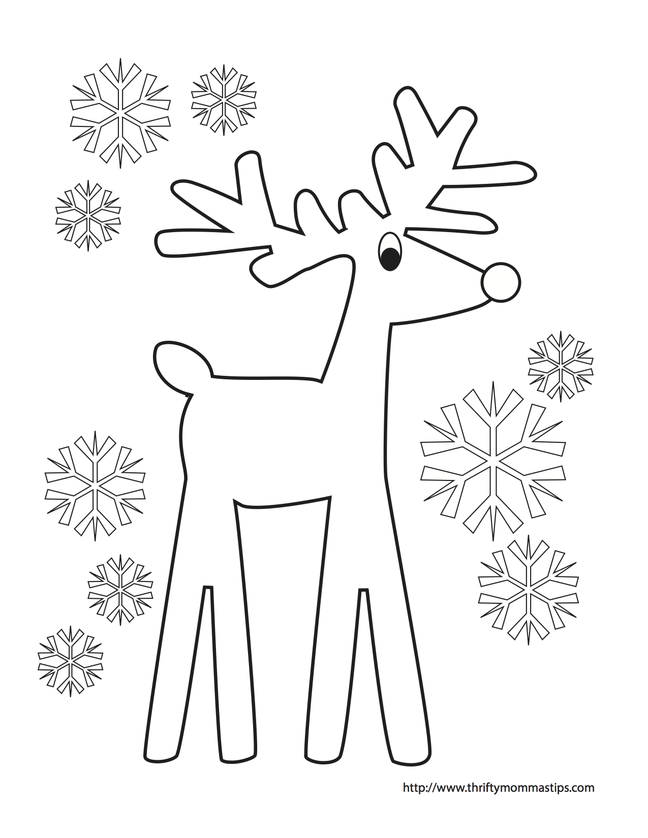 Reindeer Coloring Page