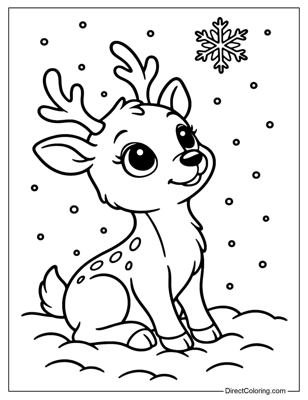 Reindeer Coloring Pages Free PDF To Download And Print