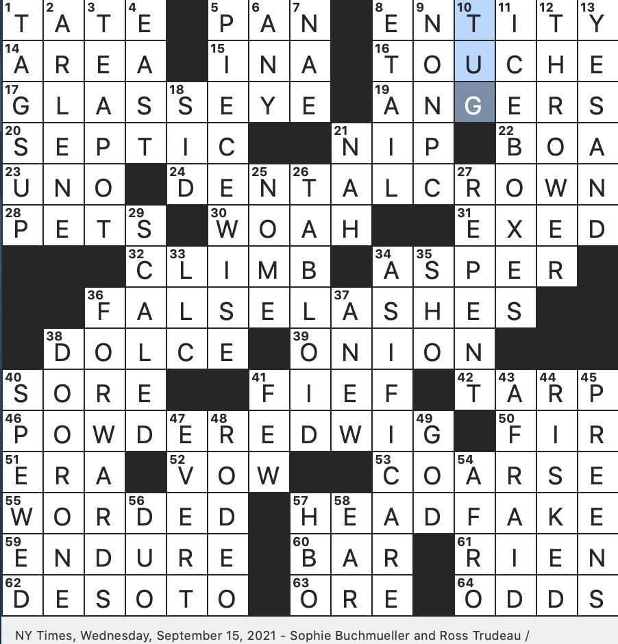 Rex Parker Does The NYT Crossword Puzzle Alliterative Doctor Of Children s Literature WED 9 15 21 Collaborative Principle In Improv Comedy Exclamation Of Shock Spelled In A Modern Way Old