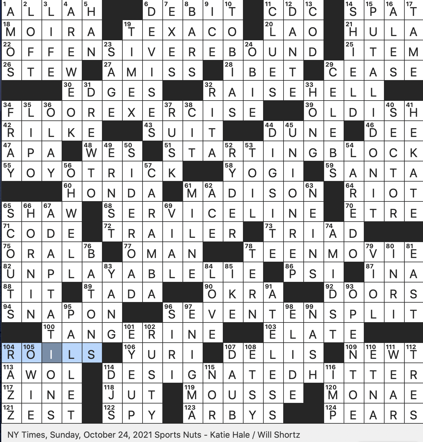 Rex Parker Does The NYT Crossword Puzzle Dry Biscuit Used As Baby Food SUN 10 24 21 One Known As The Alive The Eternal Greek Goddess Associated With Witchcraft Who