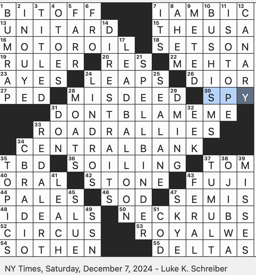 big game medium nyt crossword