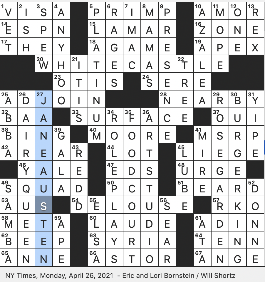 Rex Parker Does The NYT Crossword Puzzle Old Rival Of MGM MON 4 26 21 Locale Of Many White House Photo Ops Only Daughter Of Elizabeth II Lady First Female Member Of Parliament Rex Parker Does The NYT Crossword Puzzle Old Rival Of MGM MON 4 26 21 Locale Of Many White House Photo Ops Only Daughter Of Elizabeth II Lady First Female Member Of Parliament