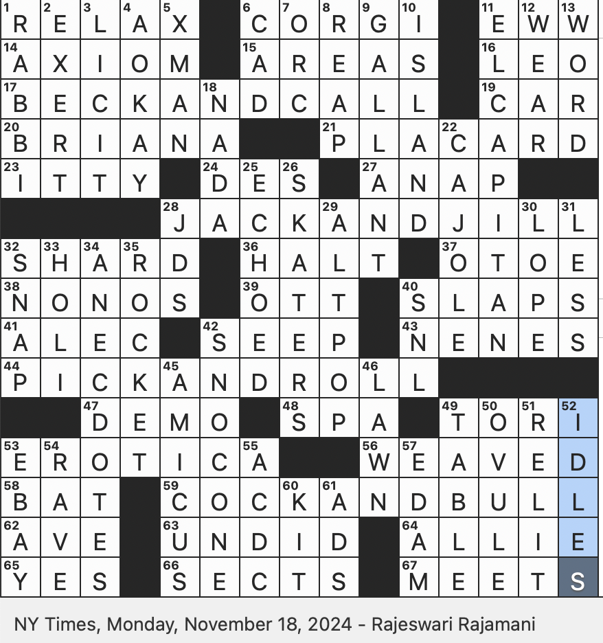 Rex Parker Does The NYT Crossword Puzzle Personal Bidding In An Idiom MON 11 18 24 Hindu Festival Of Colors Two player Offensive Sequence In Basketball Scurry First Black Woman In Rex Parker Does The NYT Crossword Puzzle Personal Bidding In An Idiom MON 11 18 24 Hindu Festival Of Colors Two player Offensive Sequence In Basketball Scurry First Black Woman In