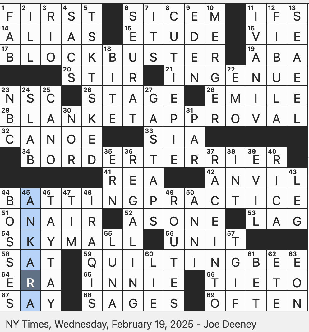 Rex Parker Does The NYT Crossword Puzzle Wide reaching Green Light WED 2 19 25 Dewy eyed Heroine Synergy seeking Move Small British Hunting Dog End of level Enemies In Video Games Onetime Rex Parker Does The NYT Crossword Puzzle Wide reaching Green Light WED 2 19 25 Dewy eyed Heroine Synergy seeking Move Small British Hunting Dog End of level Enemies In Video Games Onetime