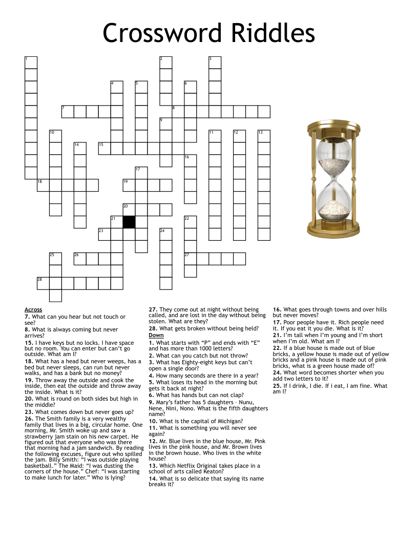 Riddle Crossword WordMint