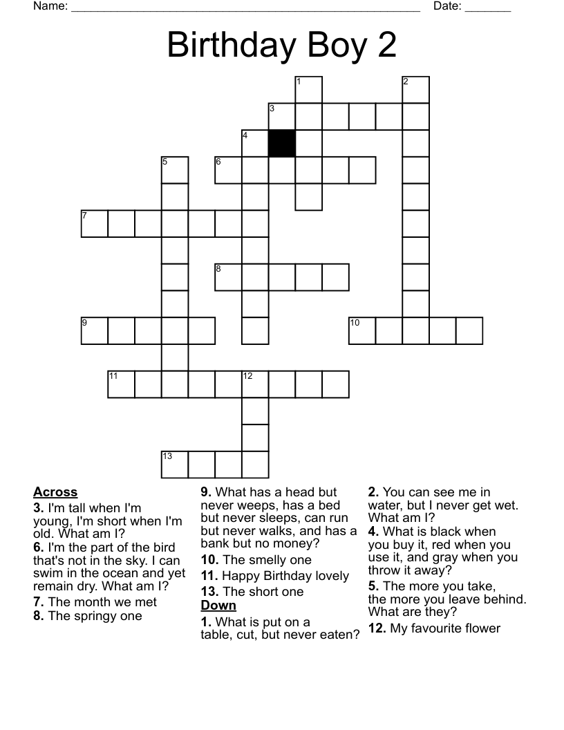 Riddle Crossword WordMint