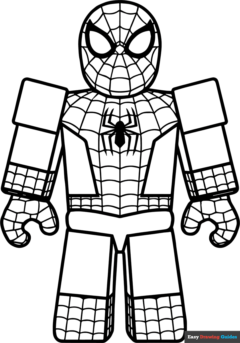 spiderman free colouring pages