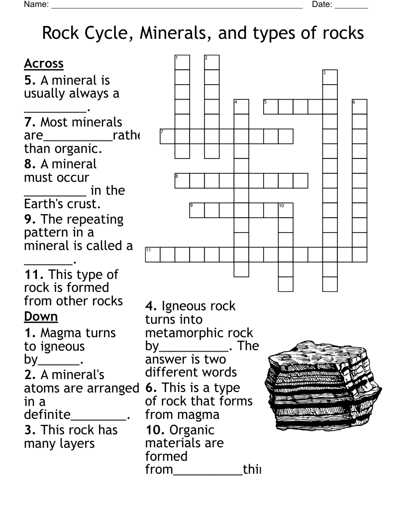 rock type crossword clue rock type crossword clue