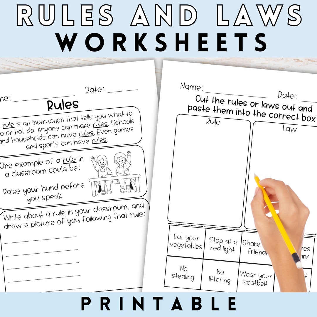 Rules And Laws Worksheets Printable Social Studies Worksheet First Grade Worksheet Homeschool Social Studies Worksheet Second Grade Etsy Rules And Laws Worksheets Printable Social Studies Worksheet First Grade Worksheet Homeschool Social Studies Worksheet Second Grade Etsy