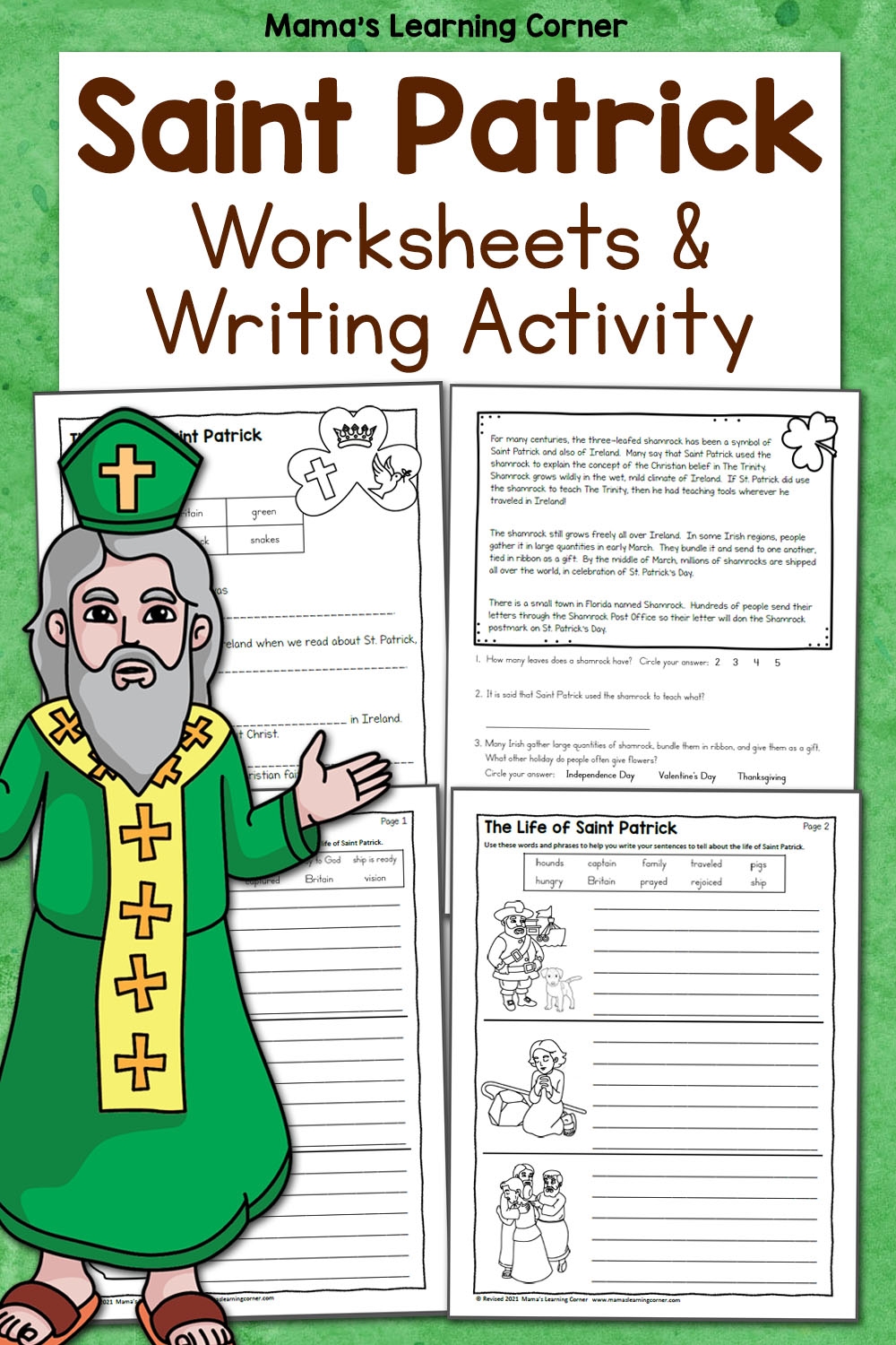 Saint Patrick Worksheet Pack Free Printable Mamas Learning Corner Saint Patrick Worksheet Pack Free Printable Mamas Learning Corner