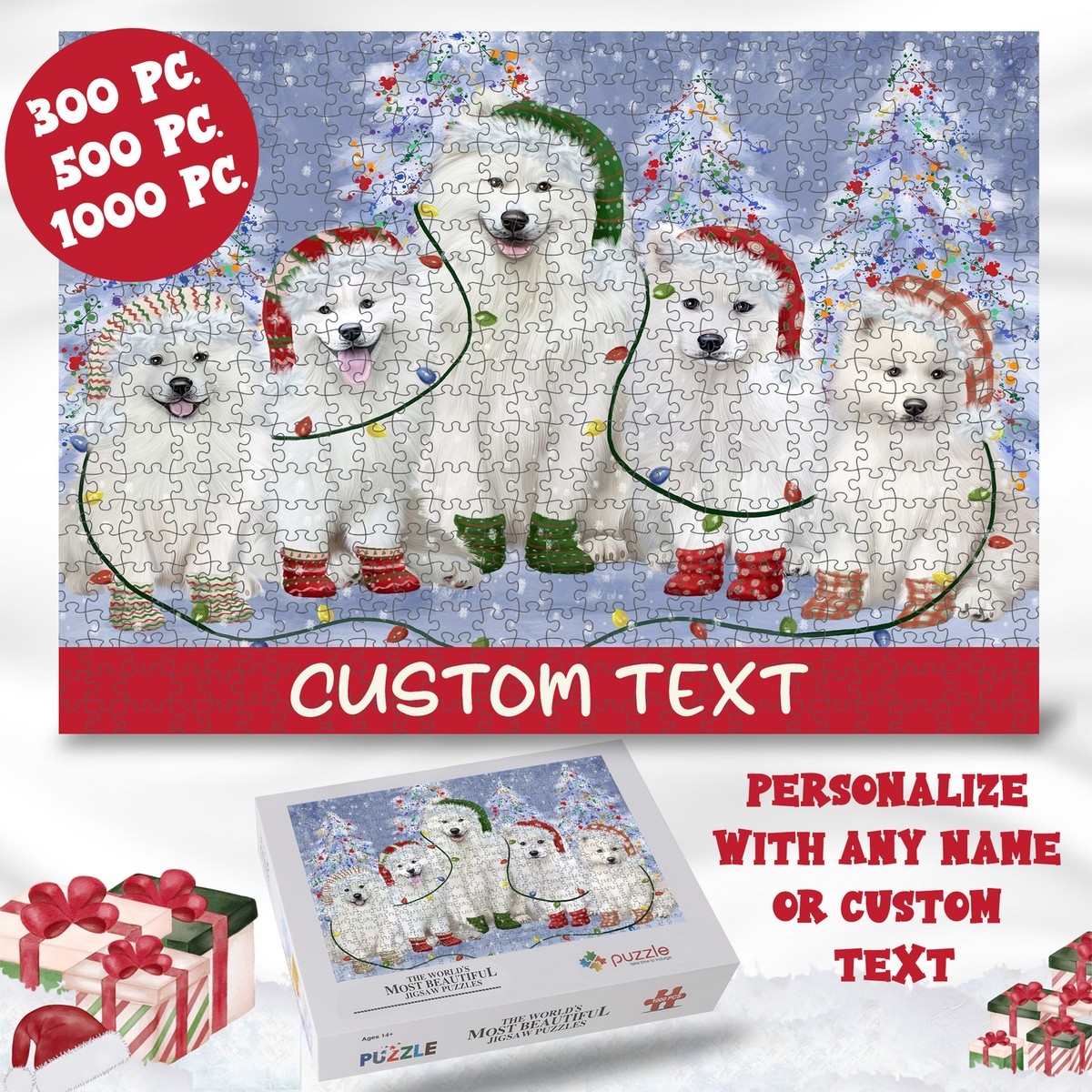 Samoyed Jigsaw Puzzle For Adults Interlocking Games Christmas Dog Gift NWT EBay