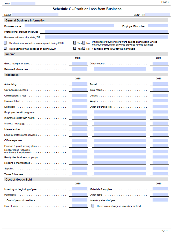 Schedule C Small Business Organizer Daniel Ahart Tax Service Schedule C Small Business Organizer Daniel Ahart Tax Service