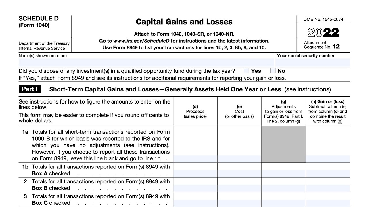 printable schedule d tax worksheet 2024
