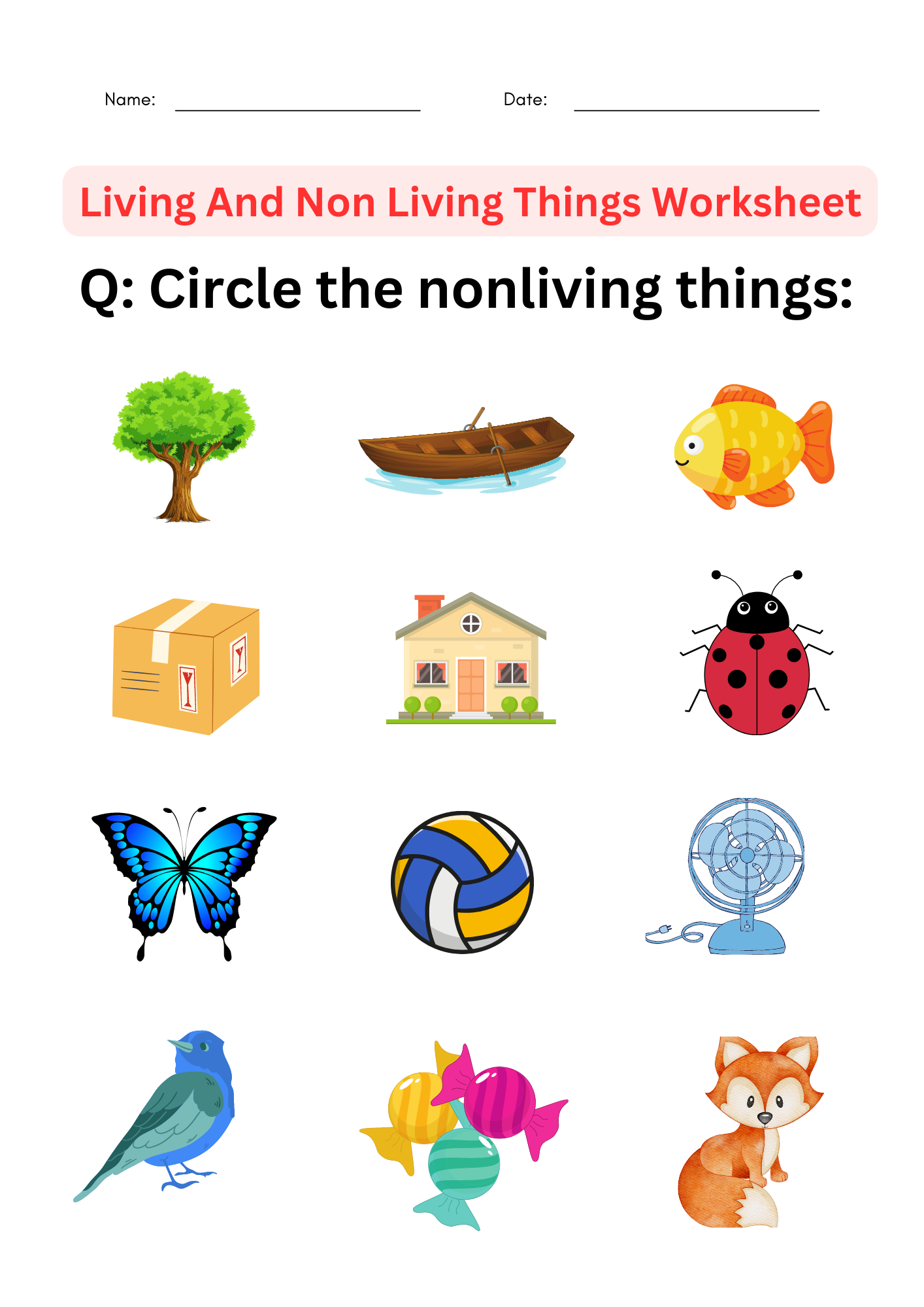 Science Living And Non Living Things Worksheet For Grade 1 2 3 4 Made By Teachers