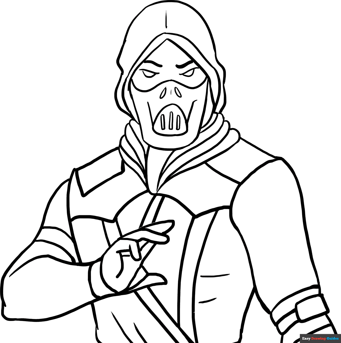 Scorpion From Mortal Kombat Coloring Page Easy Drawing Guides Scorpion From Mortal Kombat Coloring Page Easy Drawing Guides
