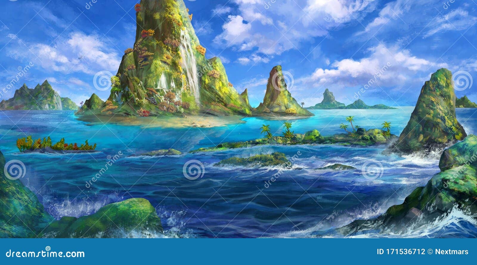 Sea Island Mountain Fantasy Backdrop Concept Art Stock Illustration Illustration Of Game Cartoon 171536712 Sea Island Mountain Fantasy Backdrop Concept Art Stock Illustration Illustration Of Game Cartoon 171536712