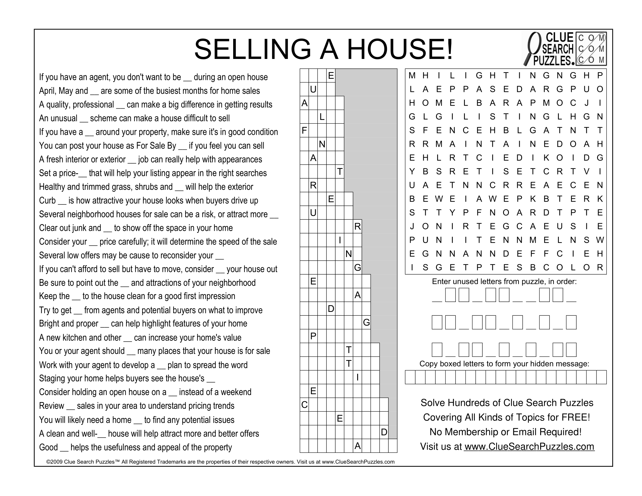 SELLING A HOUSE TRIVIA QUIZ