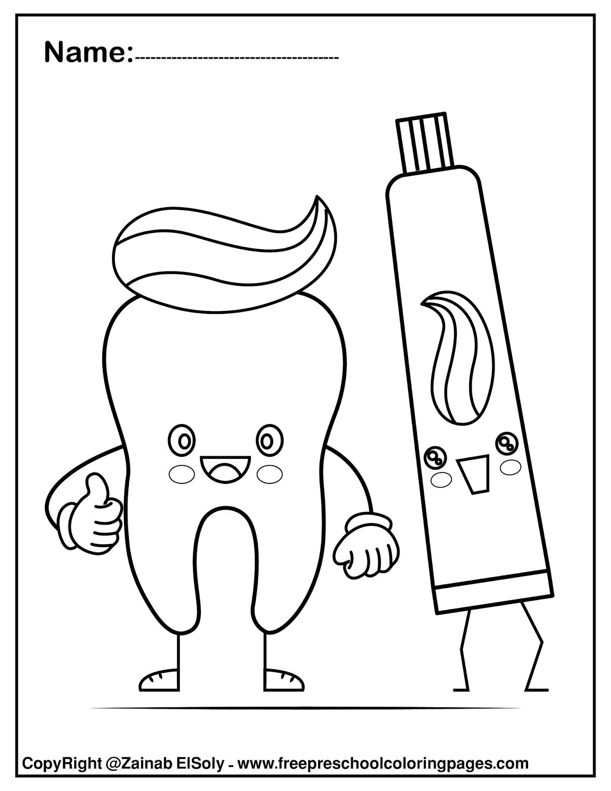 free printable dental activity sheets