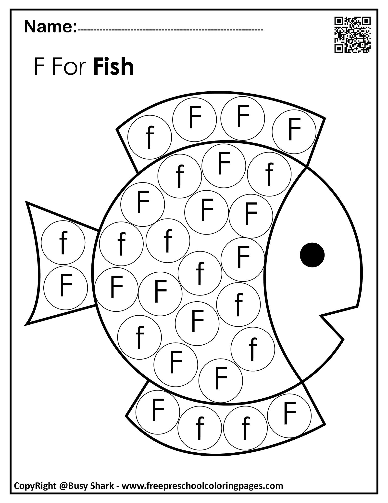 Set Of Letter F quot 10 Free Dot Markers Coloring Pages quot Set Of Letter F quot 10 Free Dot Markers Coloring Pages quot