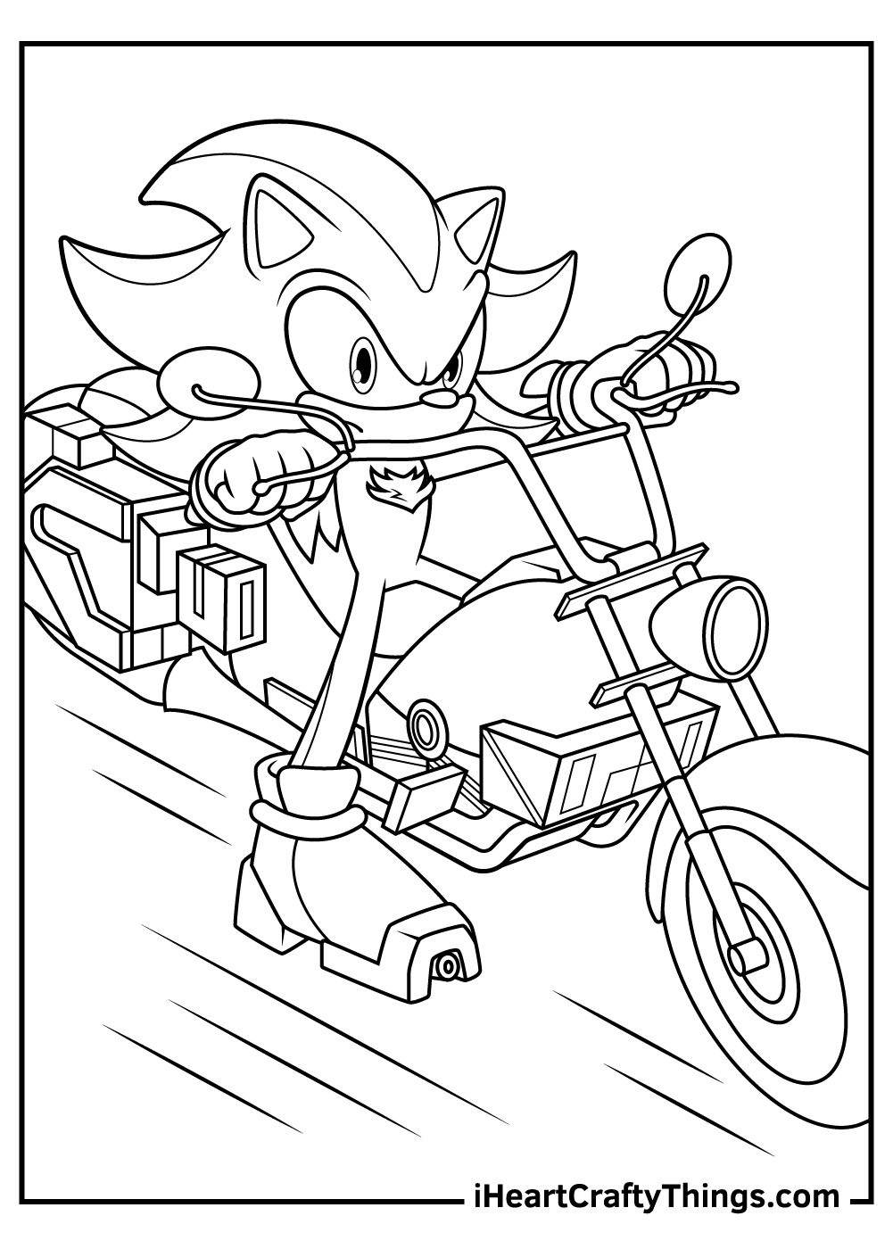 shadow and sonic coloring page