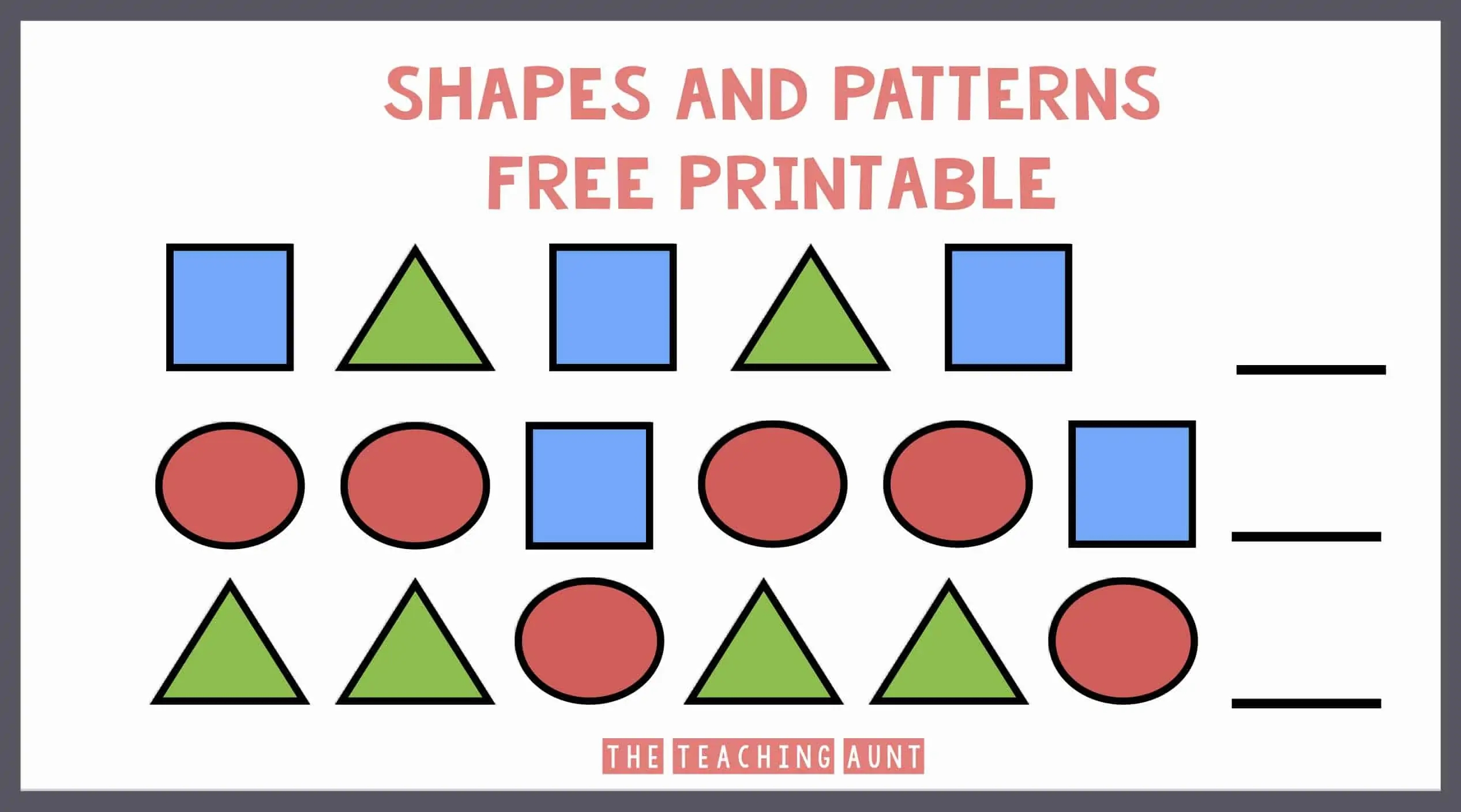 Shapes And Patterns Worksheets The Teaching Aunt Shapes And Patterns Worksheets The Teaching Aunt