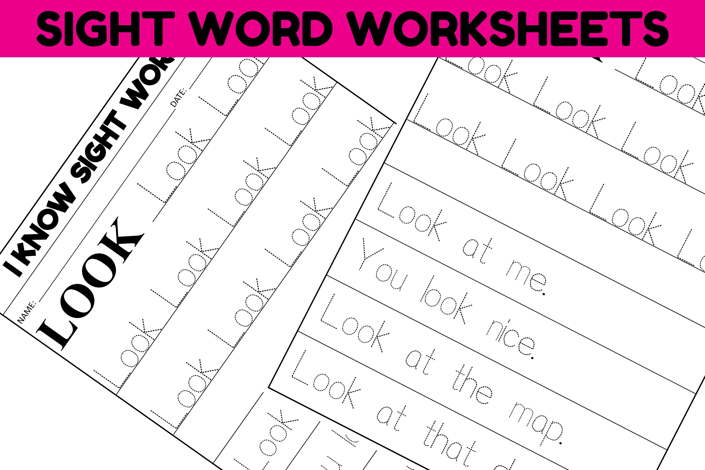 look sight word worksheet