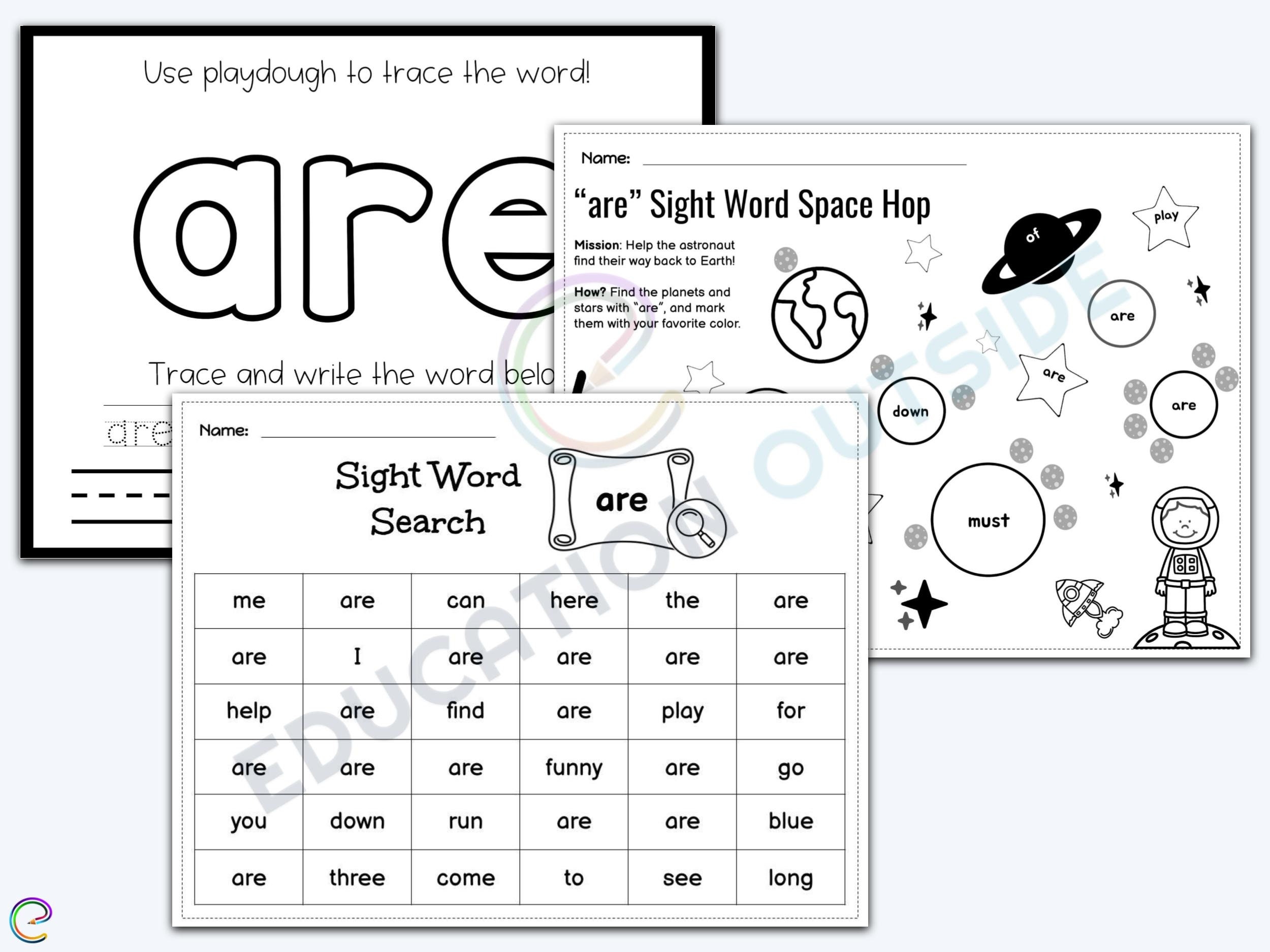 are sight word worksheet