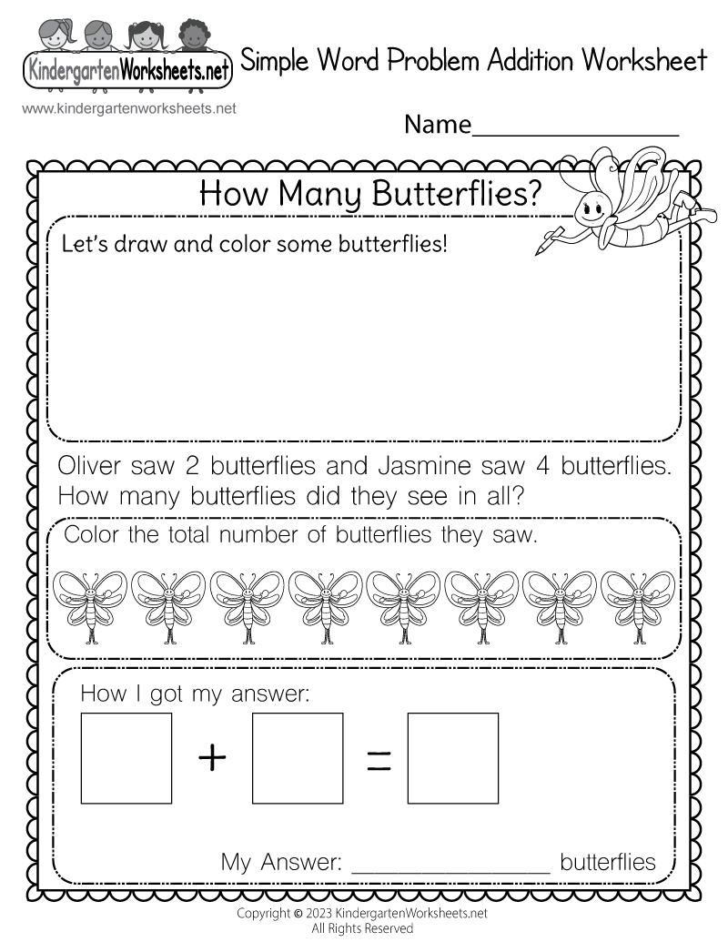 Simple Word Problem Addition Worksheet Free Printable Digital PDF Simple Word Problem Addition Worksheet Free Printable Digital PDF