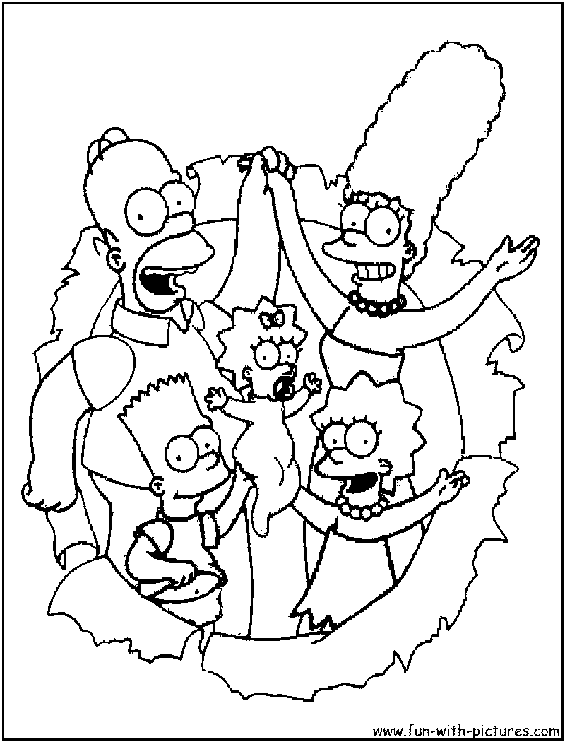 the simpsons coloring pages the simpsons coloring pages