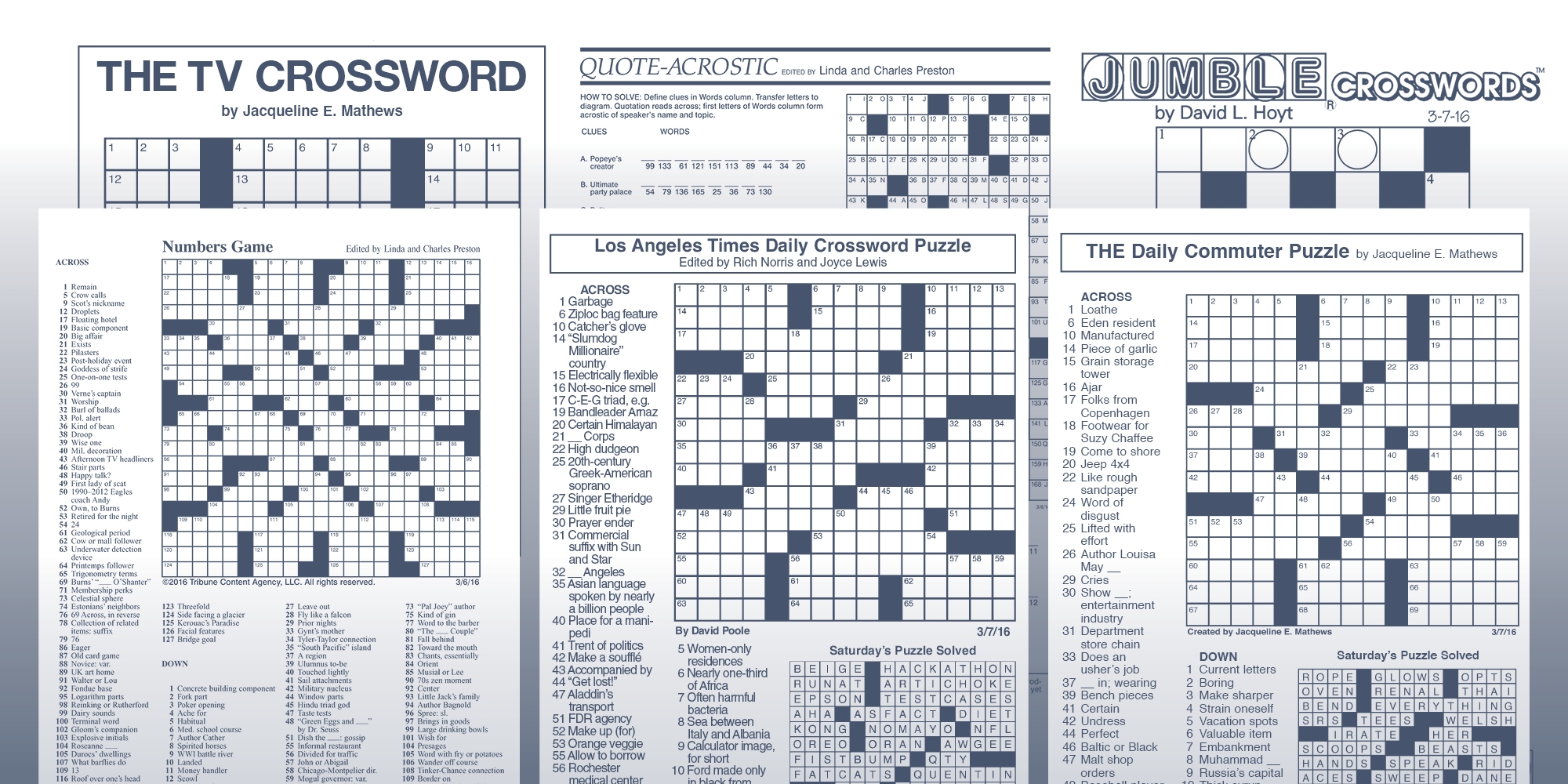 Six Original Crosswords Your Readers Can Rely On